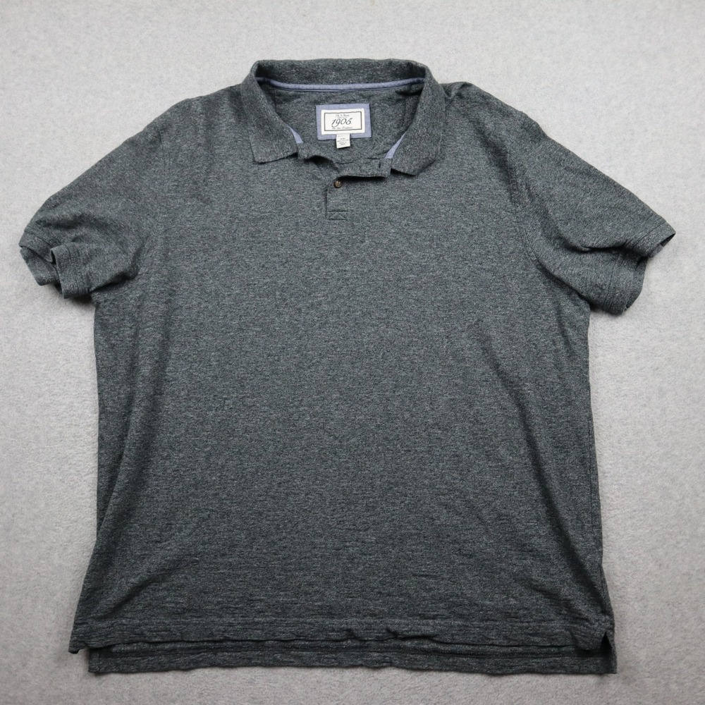 Jos. A. Bank Polo Mens XXL 1905 Slim Fit Gray Short Sleeve Cotton Casual Shirt